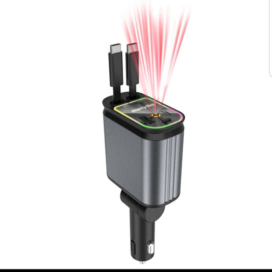 MotaraX™️ Retractable Fast-Charge Car Charger